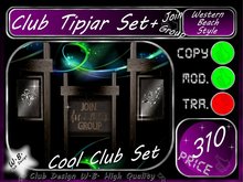 Club Tip jar Set 8 >> Tip jar Set Club Beach & Western Style <<