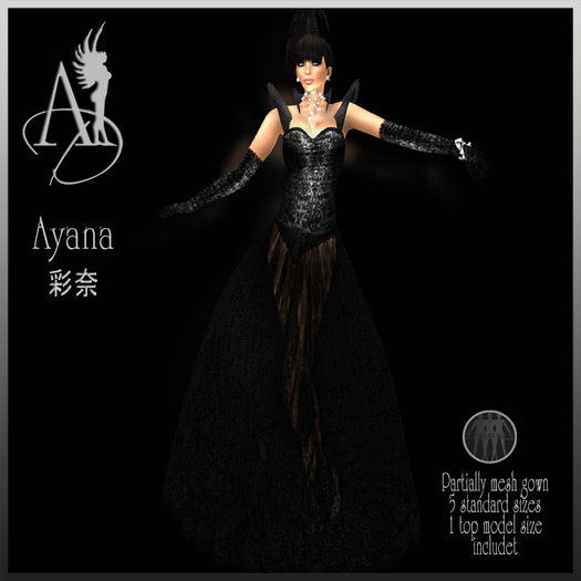 AD-Ayana-mesh gown-black