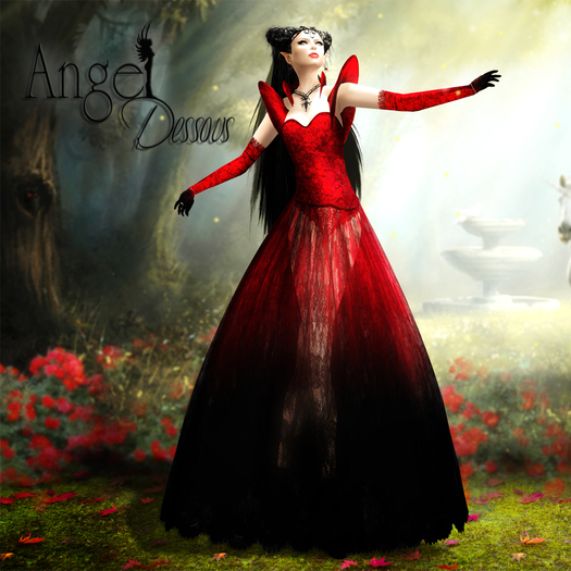 AD-Ayana-mesh gown-red-