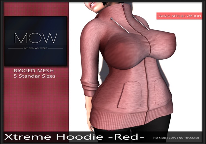 [M.o.w] Xtreme Hoodie -Red-