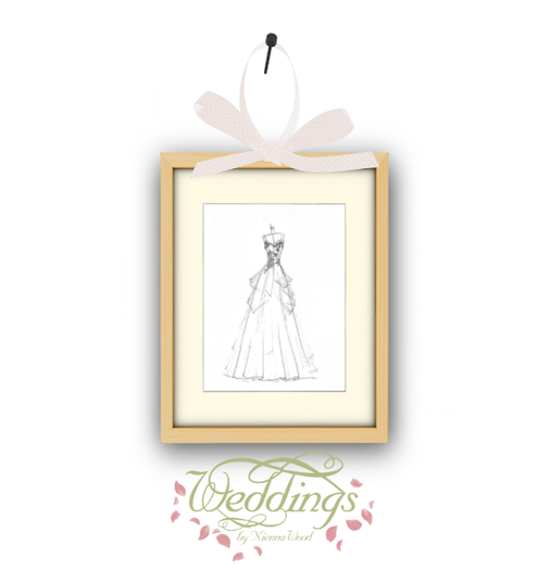 Hanging Wedding Picture Frame - Wedding Dress