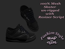 Bad Girl Mesh Skate Shoes clean black
