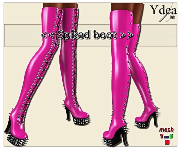 Spiked Boots Pink