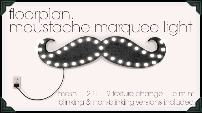 floorplan. moustache marquee light [ boxed ]