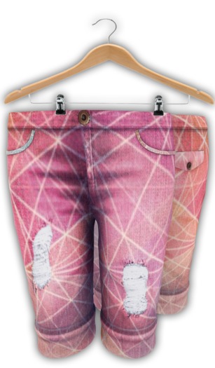 [R] Geometric Rolled Pants *MESH*