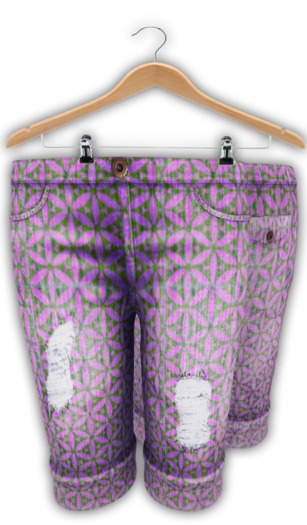 [R] Flower Rolled Pants *MESH*