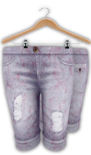 [R] Swirled Rolled Pants *MESH*