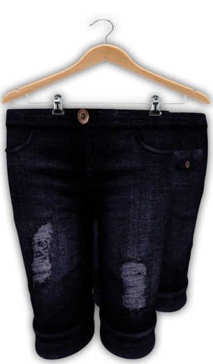 [R] Black Rolled Pants *MESH*