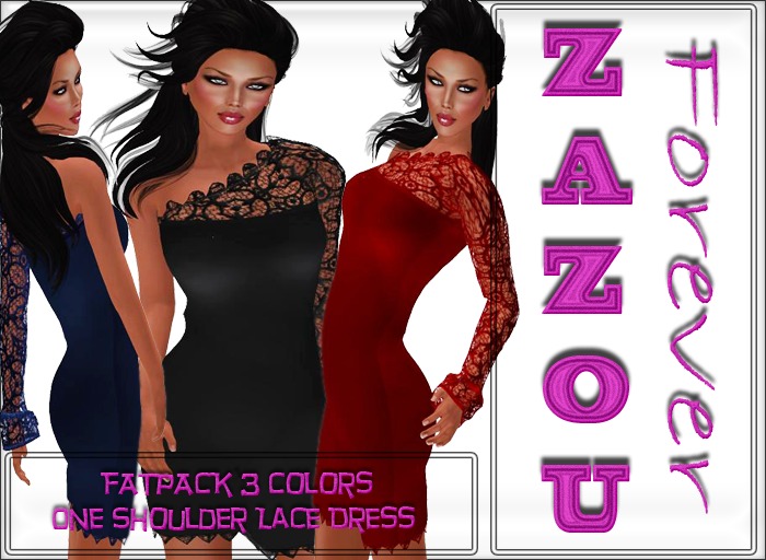 ZaZou Mesh One Shoulder Dress FATPACK