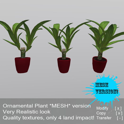 Ornamental Plant v1. (boxed) // IMPRESSIVE DESIGNS