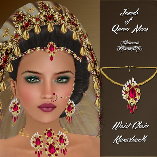 Second Life Marketplace ! Glitterati ! Jewels of Queen Noor Waist