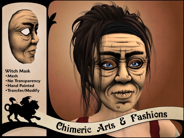~Chimeric Fashions~ Witch Mask (Flesh)