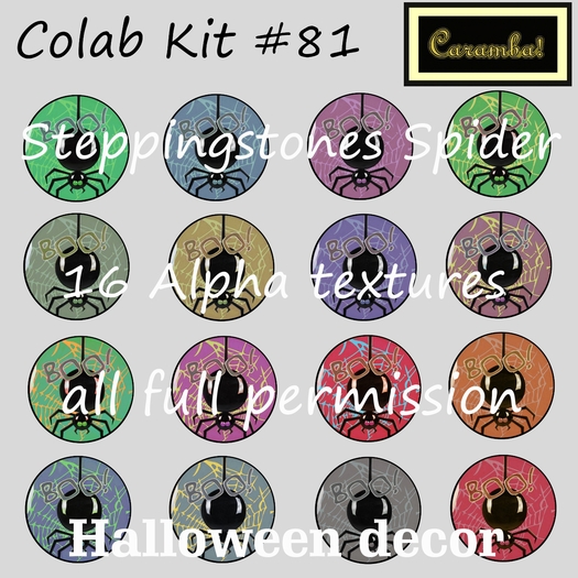 Caramba - Colab Kit 81 - Halloween steppingstones Spider