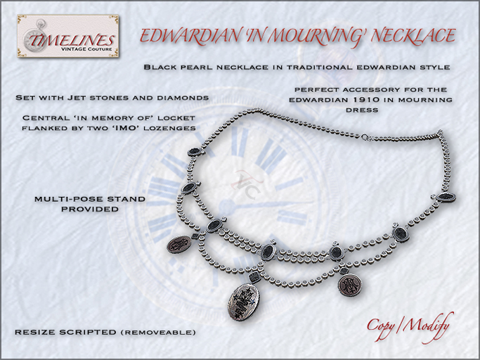 Timelines Edwardian 'In Mourning' necklace
