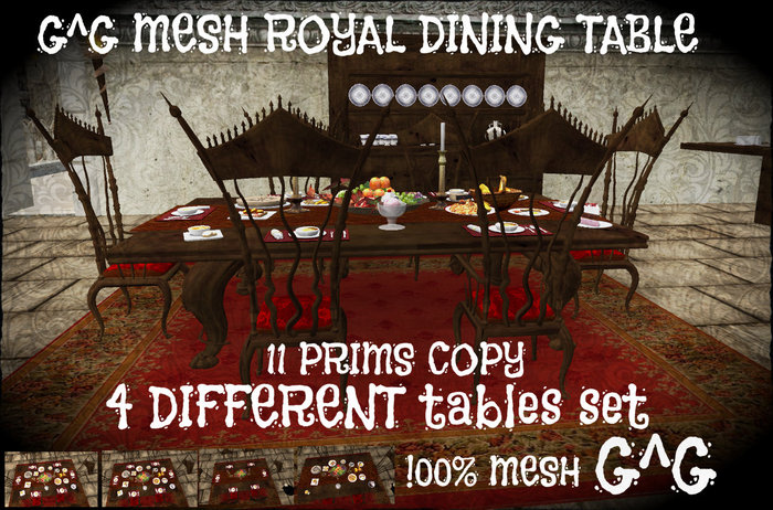 G^G SET  MESH ROYAL DINING TABLE