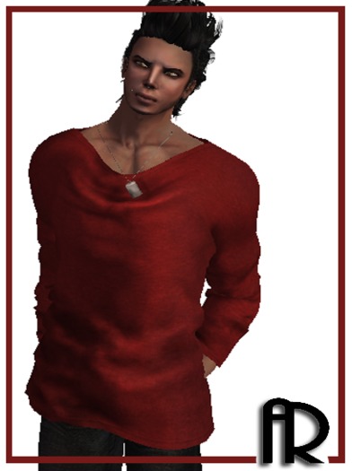 [AR] Sweater informal Red with necklace