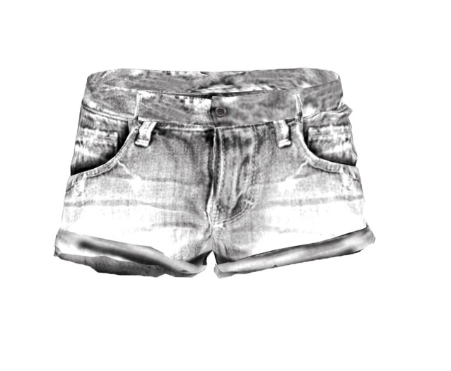 .:LURED:.Distressed Denim Shorts Bleached .:MESH:.