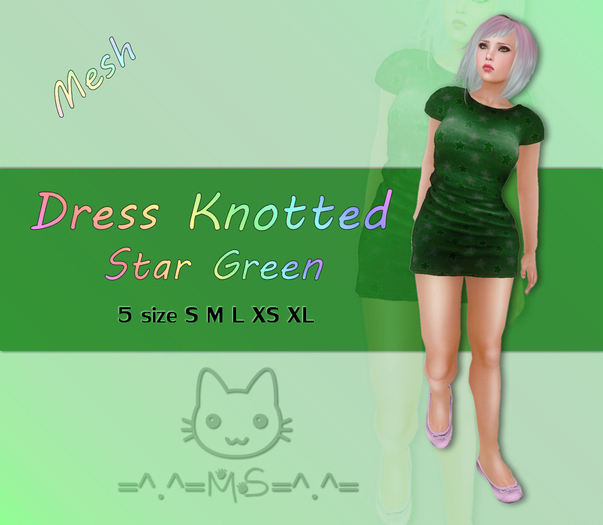 =^:^=MS=^.^=Dress Knotted Star Green**Myrai Style Store**