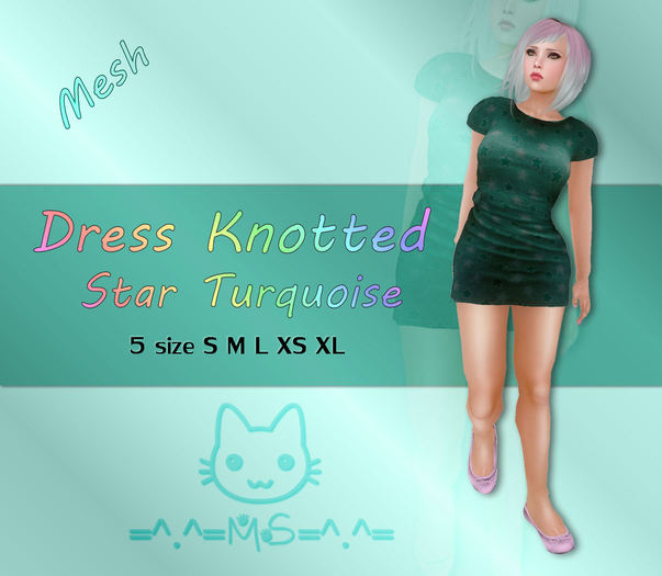 =^:^=MS=^.^=Dress Knotted Star Turquaise **Myrai Style Store**