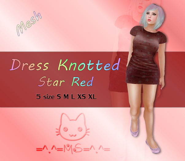 =^:^=MS=^.^=Dress Knotted Star Red**Myrai Style Store**