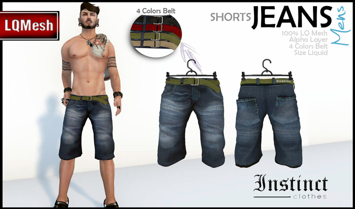 Instinct - LQmesh - Shorts jeans.