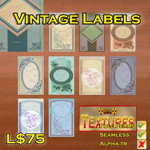 USC Textures - Vintage Labels 