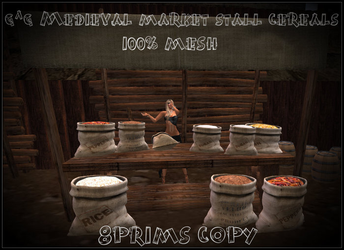 G^G Medieval market stall cereals