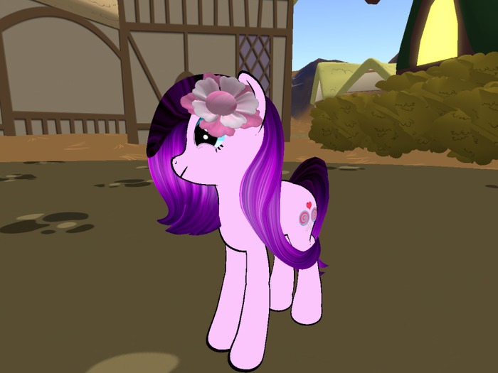 Pony Pink Hair Flower