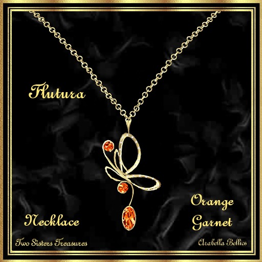 TST - FLUTURA ORANGE GARNET NECKLACE YG.