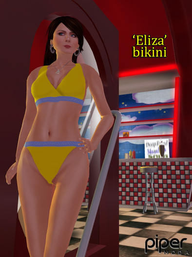 Piper Moda 'Eliza' yellow bikini