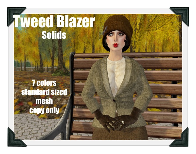 *ms tweed blazer solids