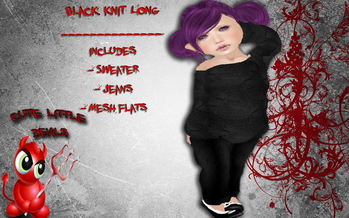 ~CLD ~ Black Knit LONG set