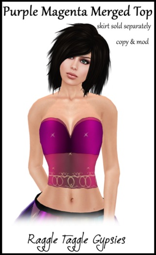 RTG Merged Purple Magenta Silk Top (boxed)