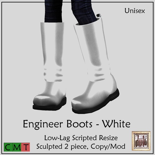 ::Duh!:: Engineer Boots - White