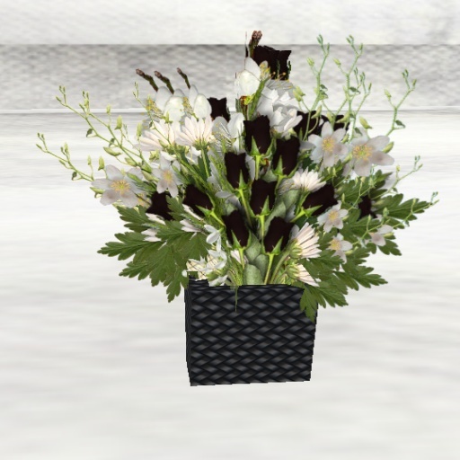 Saucy's Black Roses n Basket