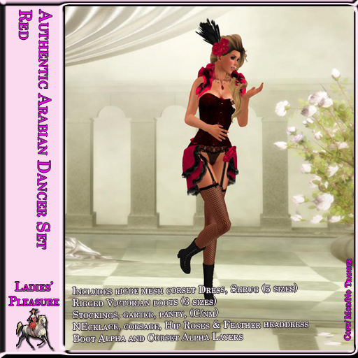 ~LP~Authentic Arabian Dancer Set (Boxed) Red