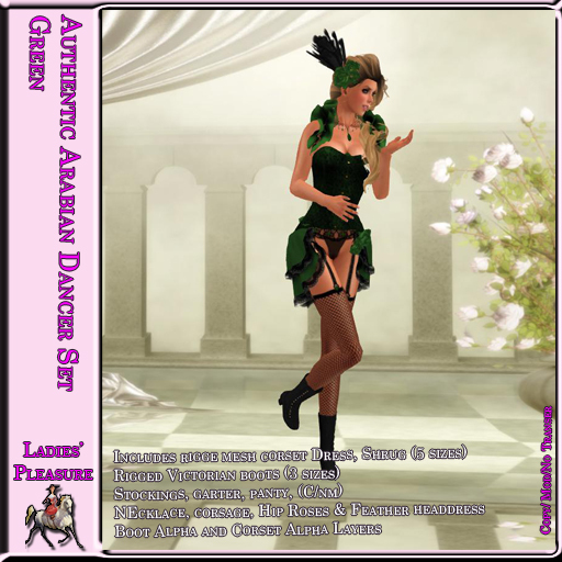 ~LP~Authentic Arabian Dancer Set (Boxed) Green