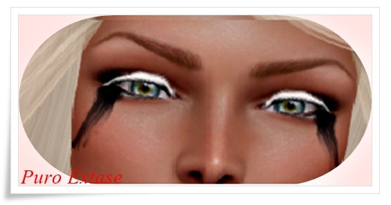 eyeshadow white & black