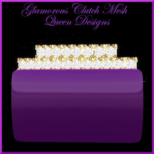 Glamorous Clutch Purple Mesh