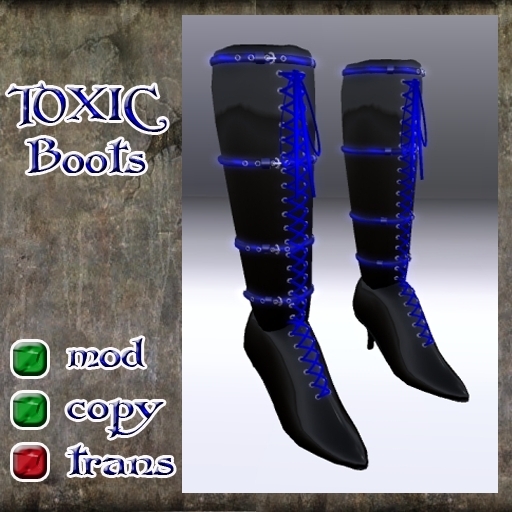 Toxic Boots Blue