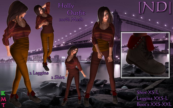 [ND] Holly Dark Brown_Red Set