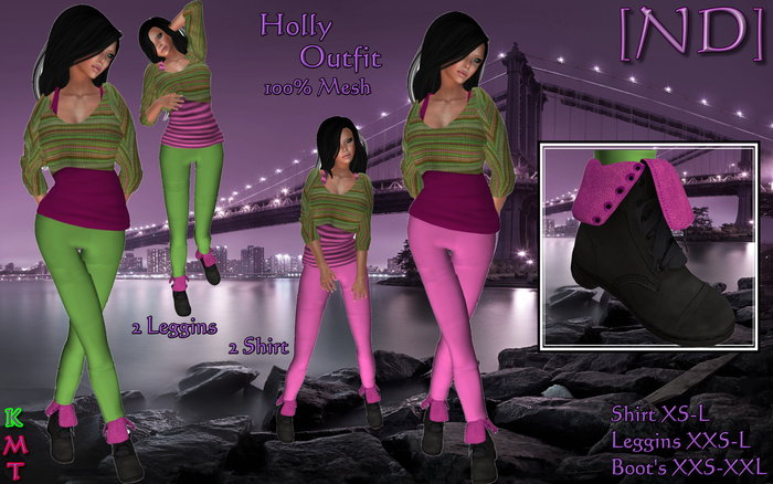 [ND] Holly Rose-Green Set