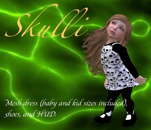 *Royal Ragamuffins* Skulli Mesh Dress for TD