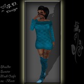 Shoulder Sweater Outfit Blue