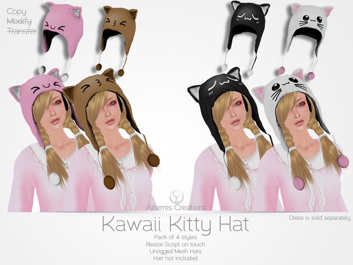 [A] Kawaii Kitty hat