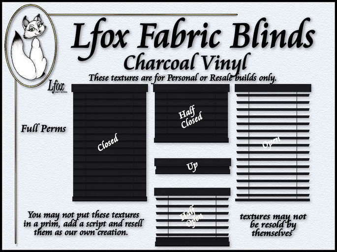 lfox Blinds - Vinyl Charcoal
