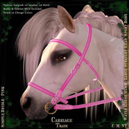 @CT@ Simple Bridle WHM-L BOXED Pinks