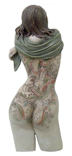 female statue behind