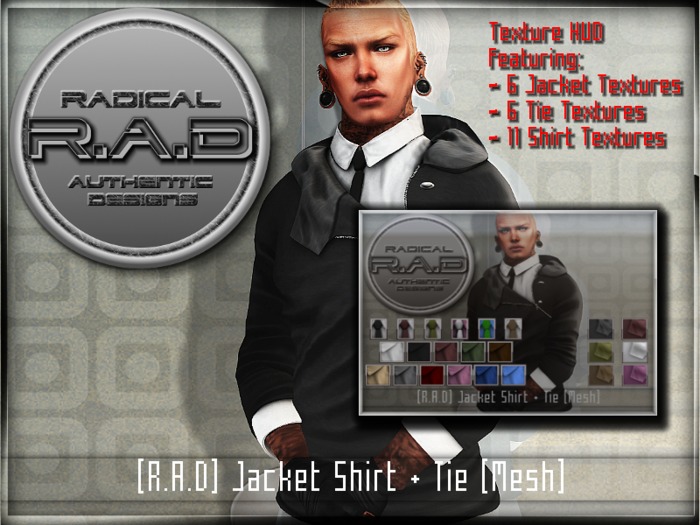 [R.A.D] Shirt-n-Tie Black Boxed