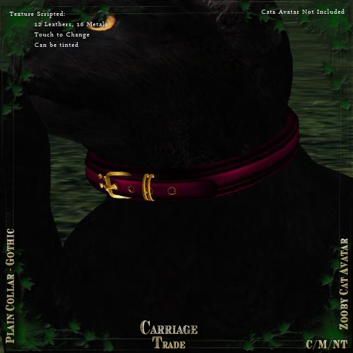 @CT@ Plain ZOOBY Cat Collar (Boxed)